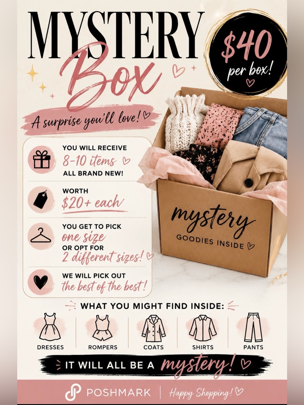 Mystery Box: Women’s All type clothing  Surprise - all colors